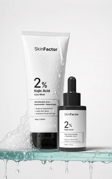 SkinFactor 2% Kojic Acid Face Wash and Serum Combo