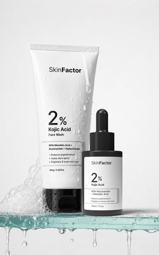 SkinFactor 2% Kojic Acid Face Wash and Serum Combo